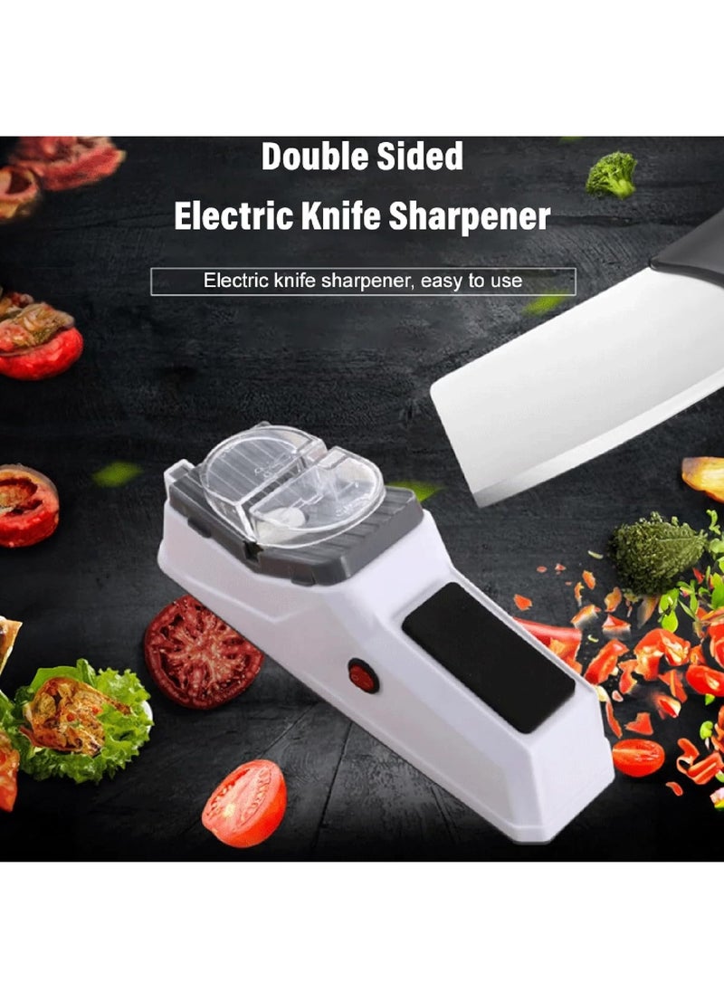 Generic - Electric Knife Sharpener, Professional Knife Sharpener for Home, Knife Sharpener, 5 Seconds for Quick Sharpening and polishing with Protective Cover (USB Interface Style) - Image 1