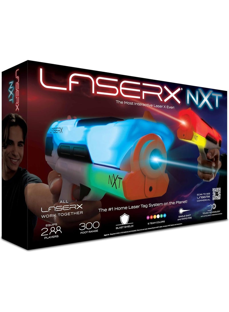 Laser X Ultra NXT Laser Tag Blasters Set Battery Operated Interactive Home Laser Tag System with 2 High-Tech Blasters Compatible with All LaserX Systems for Kids & Family Games - Image 1