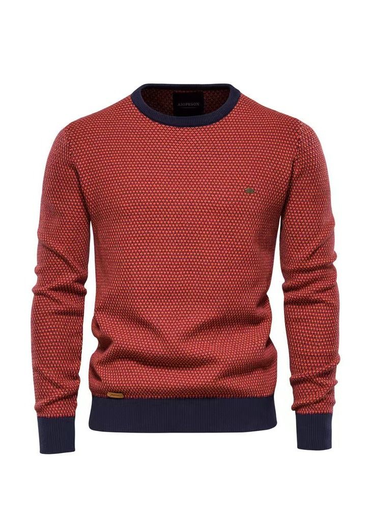 FD سويت شيرت رجالي بياقة دائرية لخريف/شتاء