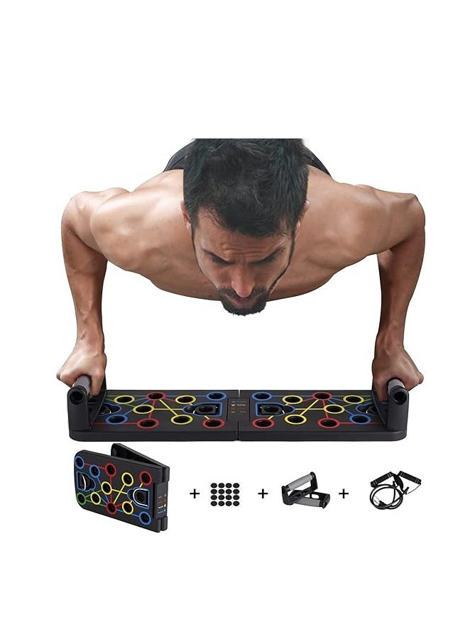 Genzy Push Up Board 9 in 1 Home Workout Equipment Multi-Functional Pushup Bar System Fitness Floor Chest Muscle Exercise Professional Equipment Burn Fat Strength Training Arm  - Image 2