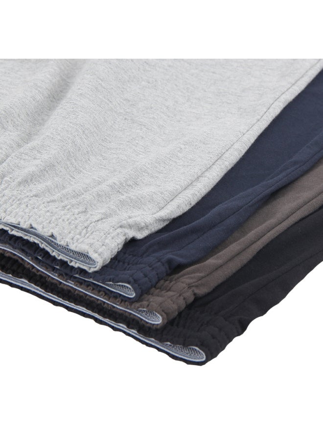 Bxman Pure Cotton Loose Underwear, Men's Boxer Briefs, Knitted Elastic Aro Pants, Plus Size, Plain Color, 4 Pieces, 170m - Image 4