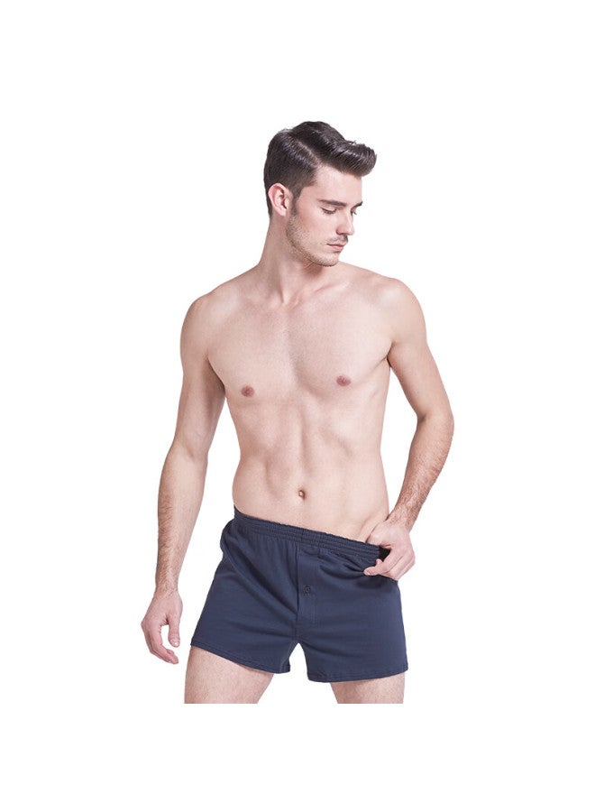 Bxman Pure Cotton Loose Underwear, Men's Boxer Briefs, Knitted Elastic Aro Pants, Plus Size, Plain Color, 4 Pieces, 170m - Image 2