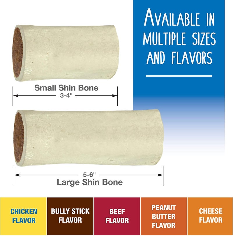 Cadet Double Stuffed Shin Bone  Highly Digestible High Protein LongLasting Dog Chew Bone for Aggressive Chewers Supports Dental Health  Bacon  Cheese Flavor Large 1 Count - Image 5