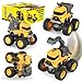 LONANDY Construction Truck Toys Push and Go Toy Trucks for Toddlers Kids Age 38 4 Pack Friction Powered Car Toys Include Crane Mixer Excavator Dump Truck Best Christmas Birthday Gift for Boys Girls - Image 2