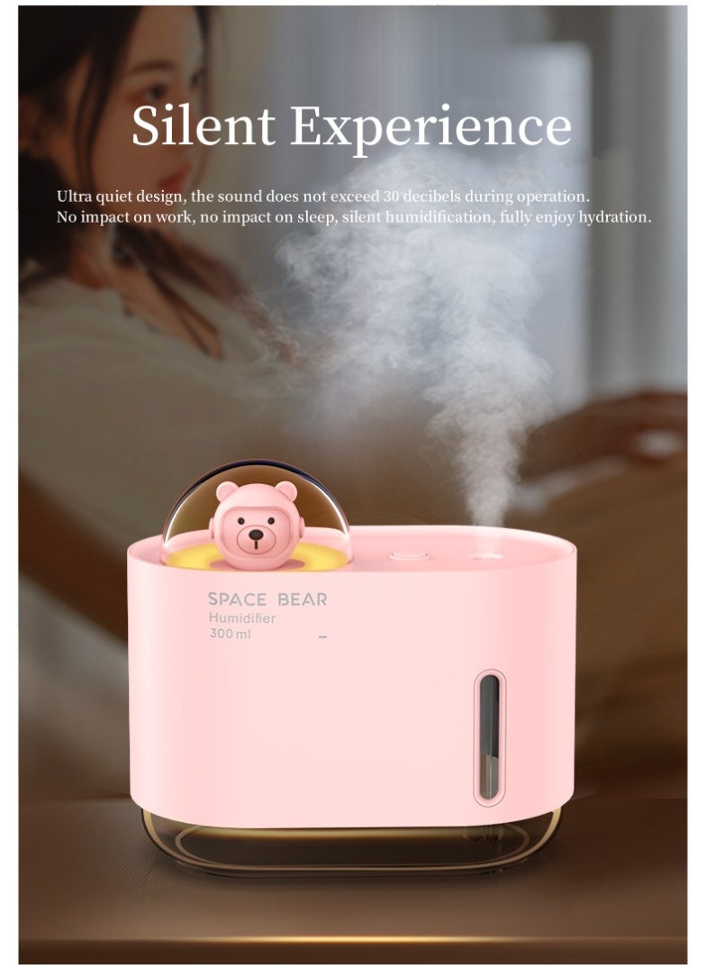 Generic Space Bear Humidifier, Portable USB Mini Humidifier, and Essential Oil Diffuser - Capacity 300ml, Dual Fog Mode, Quiet Operation, LED Night Light, Compact Air Freshener for Cars, Bedrooms, Offices, and Travel, Ideal Gift for Moisturizing Skin and Enhancing Emotions  - Image 3