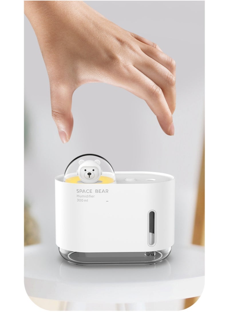 Generic Space Bear Humidifier, Portable USB Mini Humidifier, and Essential Oil Diffuser - Capacity 300ml, Dual Fog Mode, Quiet Operation, LED Night Light, Compact Air Freshener for Cars, Bedrooms, Offices, and Travel, Ideal Gift for Moisturizing Skin and Enhancing Emotions  - Image 2