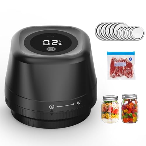 Newise Upgraded Electric Mason Jar Vacuum Sealer 3in1 Automatic Vacuum Sealer Kit for Canning with Wide and Regular Mouth Mason Lids Portable Mason Jar Sealer for Vacuum Bag Gifts for Mom - Image 1