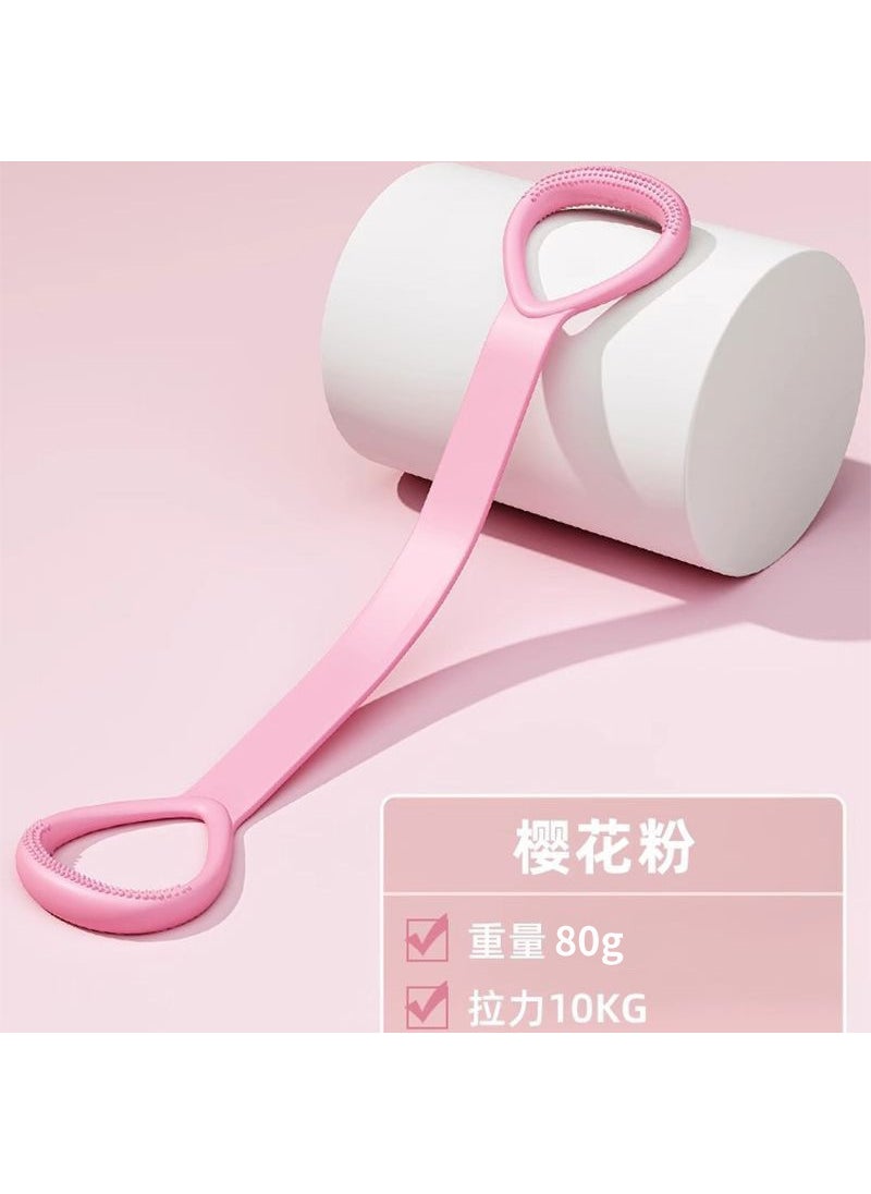 Generic New 8-Shape Resistance Band for Back Shoulder Yoga Stretching Pink 