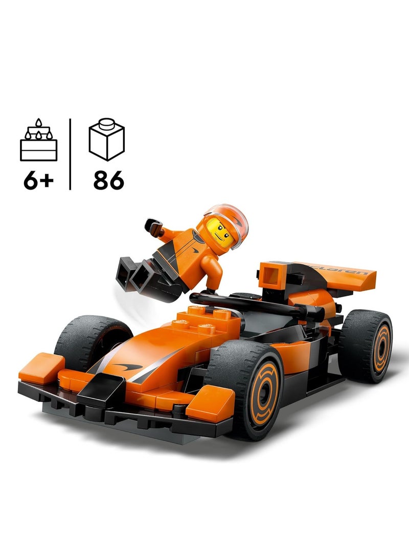 LEGO LEGO F1 Driver With McLaren Race Car - Building Set Toy 60442  - Image 2