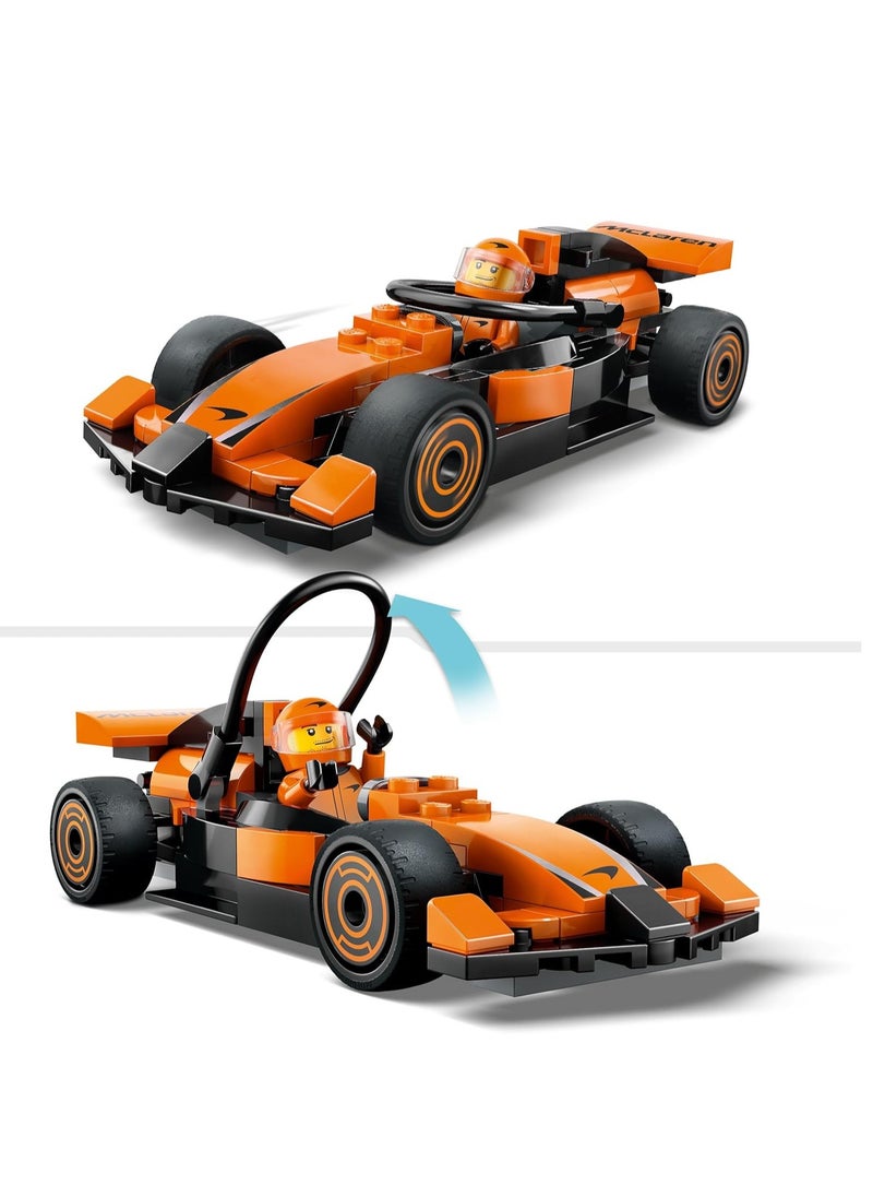 LEGO LEGO F1 Driver With McLaren Race Car - Building Set Toy 60442  - Image 3