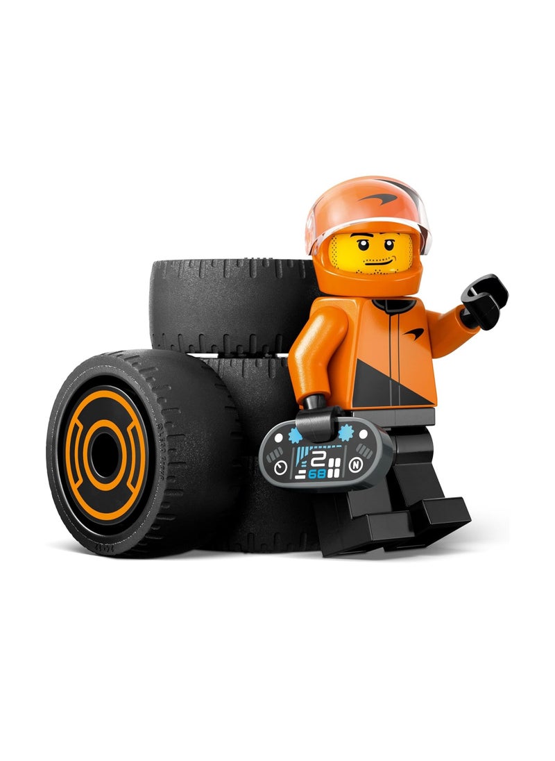 LEGO LEGO F1 Driver With McLaren Race Car - Building Set Toy 60442  - Image 4