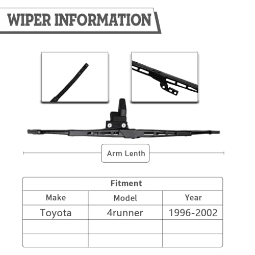 HODEE (Pack of 2) Rear Wiper Blade Replacement for Toyota 4Runner 3rd gen 1996-2002,Rear Window Accessories, Back Windshield Assembly OE:85242-35010 - Image 3