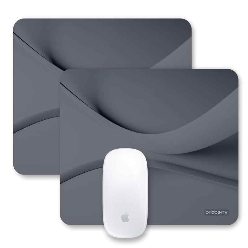 ARTBRIZ ® Brizberry Art-Pro Mouse Pad, Optimised for Speed and Precision, Premium Anti Skid Rubber Base, for Office Desktop Laptop PC Mac, 240mm x 210mm x 3mm (116S - Pack of 2) - Image 1
