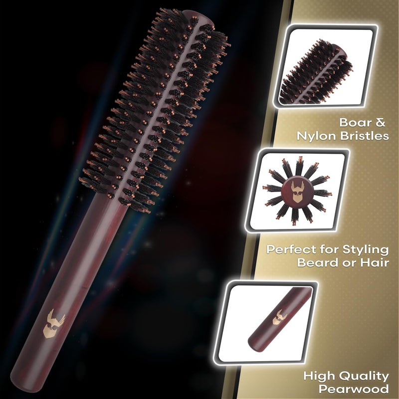 The Beard Struggle Viking Roller Brush - Heat-Resistant Round Hair Brush for Styling Hair or Beard - Reduce Frizz & Tangles - Beard Brush for Men - Image 2
