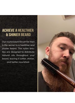 The Beard Struggle The Beard Struggle Viking Roller Brush - Heat-Resistant Round Hair Brush for Styling Hair or Beard - Reduce Frizz & Tangles - Beard Brush for Men  - Image 4