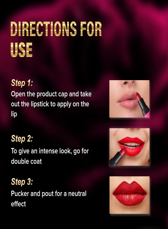 Coloressence Moist Matte Lipstick, Lablay, 4gm | Long Lasting | Matte Finish | Highly Pigmented | Hydrating Formula | Infused with Vitamin C & Shea Butter - Image 5