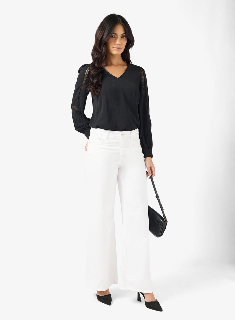 VERO MODA Vmalva V-Neck Long Sleeve Top - Image 4