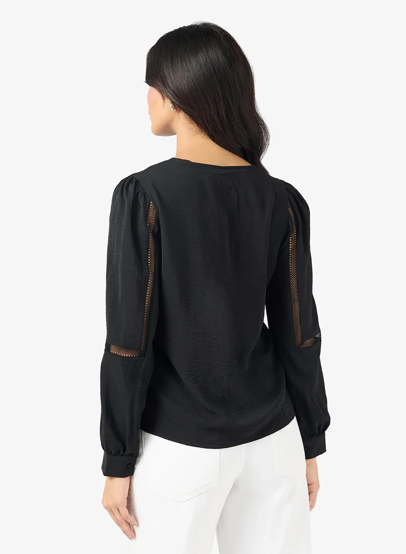 VERO MODA Vmalva V-Neck Long Sleeve Top