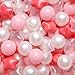 TRENDPLAY Star Ball Pit Balls 100 for Toddlers Pink Ball Pit Ball Shapes for Boys Girls Fun Birthday Party Christmas Decoration Cream Colors PinkPearl White - Image 3