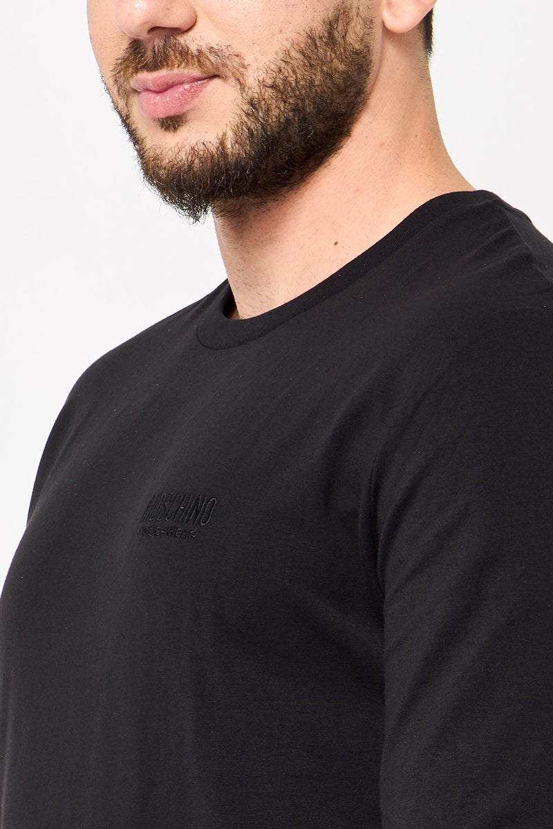 MOSCHINO Men 2 Piece Embroidered Logo Pajama Set, Multicolor - Image 4