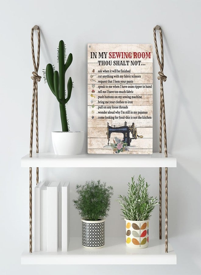 YCYD In My Sewing Room Wall Art Sewing Supplies Home Decor Wall Decor for Sewing Lovers gifts Wooden Hanging Sign Gift for Sewing Room Store Home Decor 10x8 In - Image 5