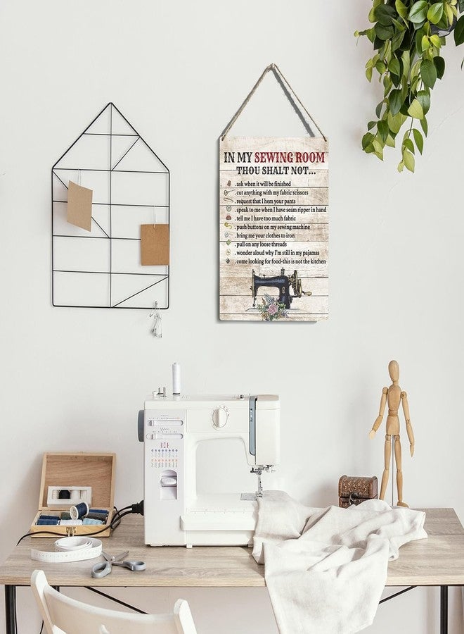 YCYD In My Sewing Room Wall Art Sewing Supplies Home Decor Wall Decor for Sewing Lovers gifts Wooden Hanging Sign Gift for Sewing Room Store Home Decor 10x8 In - Image 2