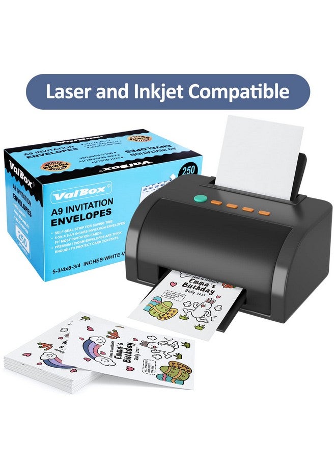 ValBox A9 Invitation Envelopes 250 Qty 53/4 X 83/4" White Envelopes Self Seal For Invitations Photos Wedding Baby Shower Greeting Cards Announcements 5.75 X 8.75 Inches - Image 3