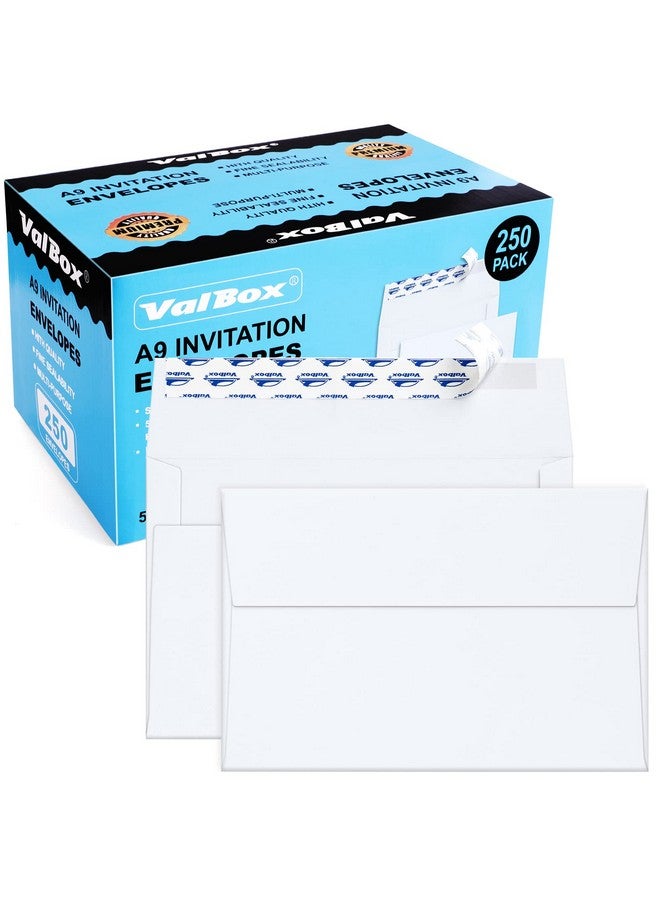 ValBox A9 Invitation Envelopes 250 Qty 53/4 X 83/4" White Envelopes Self Seal For Invitations Photos Wedding Baby Shower Greeting Cards Announcements 5.75 X 8.75 Inches - Image 1