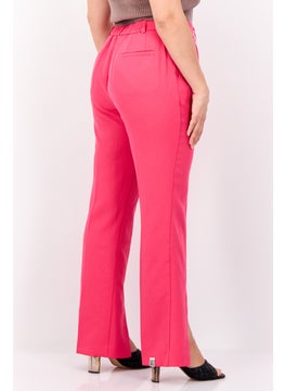 The Giving Movement Women Regular Fit Solid Flare Pants, Pink  - Image 2