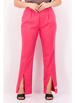 The Giving Movement Women Regular Fit Solid Flare Pants, Pink  - Image 1