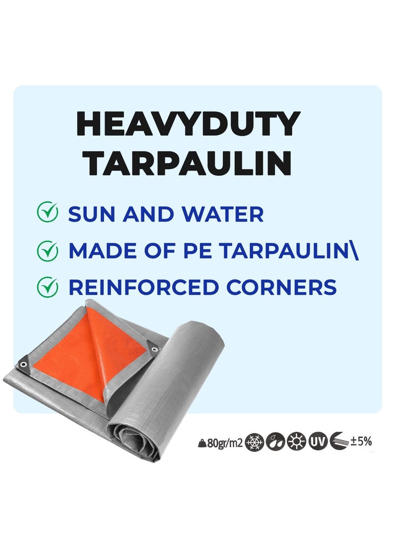 درافل مأوى للخيمة بغطاء أرضي مقاوم للماء من دورافيل، غطاء مشمع مقاوم للغبار (8 متر × 8 متر) - Image 3