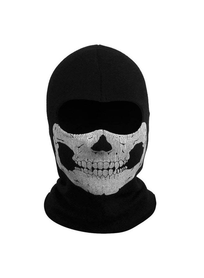 Black Balaclava Ghosts Skull Full Face Mask, Windproof Ski Motorcycle Face Masks Tactical Balaclava Hood for Men Women Youth Halloween Cosplay Outdoor Sport Cycling Skiing Hiking - Image 2