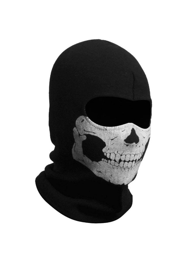Black Balaclava Ghosts Skull Full Face Mask, Windproof Ski Motorcycle Face Masks Tactical Balaclava Hood for Men Women Youth Halloween Cosplay Outdoor Sport Cycling Skiing Hiking - Image 1