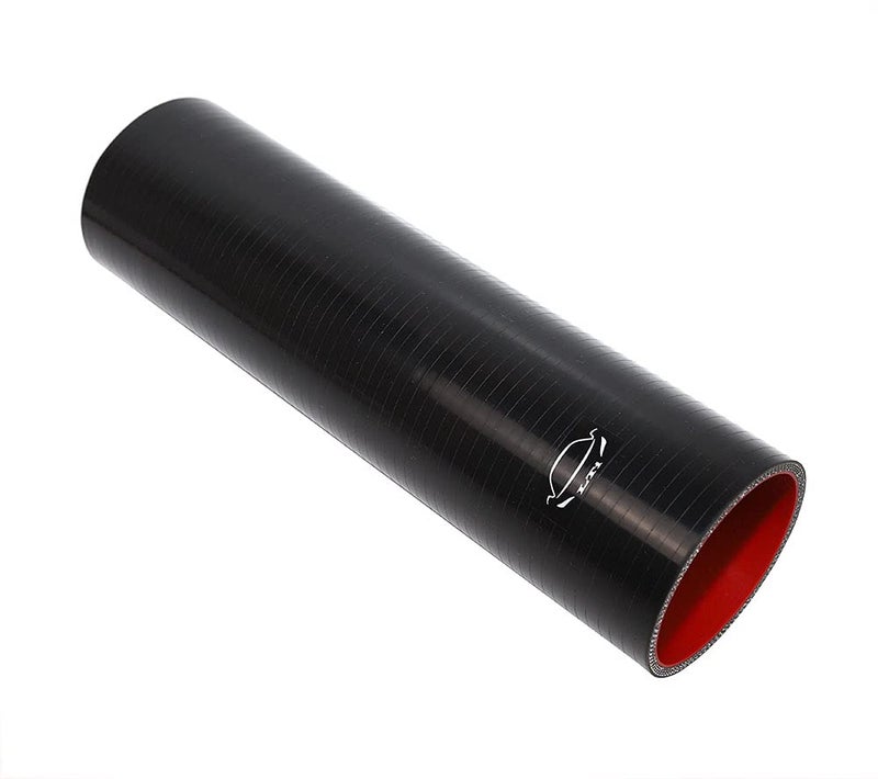TenkeAuto 12" Long High Performance 4-Ply Reinforced 3" ID Straight Coupler Silicone Hose Turbo/Intercooler/Piping (BLACK 3'') - Image 4