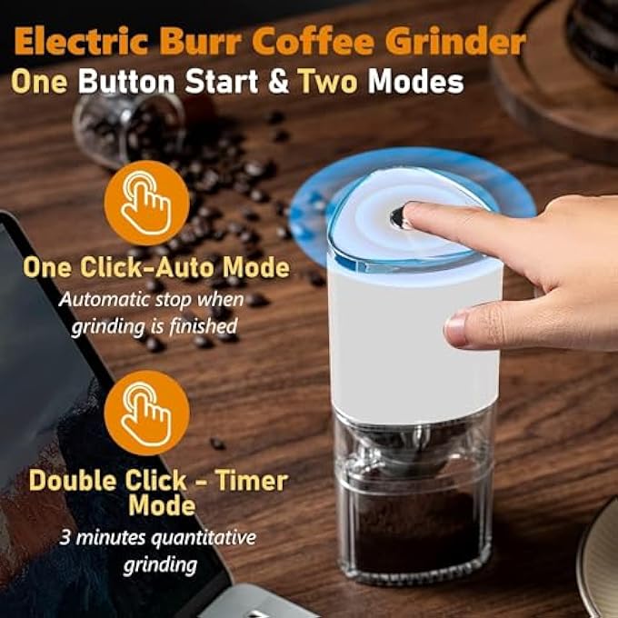 أكس سبرينج مطحنة القهوة الاحترافية مع خشونة قابلة للتعديل، مطحنة حبوب القهوة الكهربائية للإسبريسو، مكبس القهوة الفرنسي وماكينات القهوة بالتنقيط - Image 4