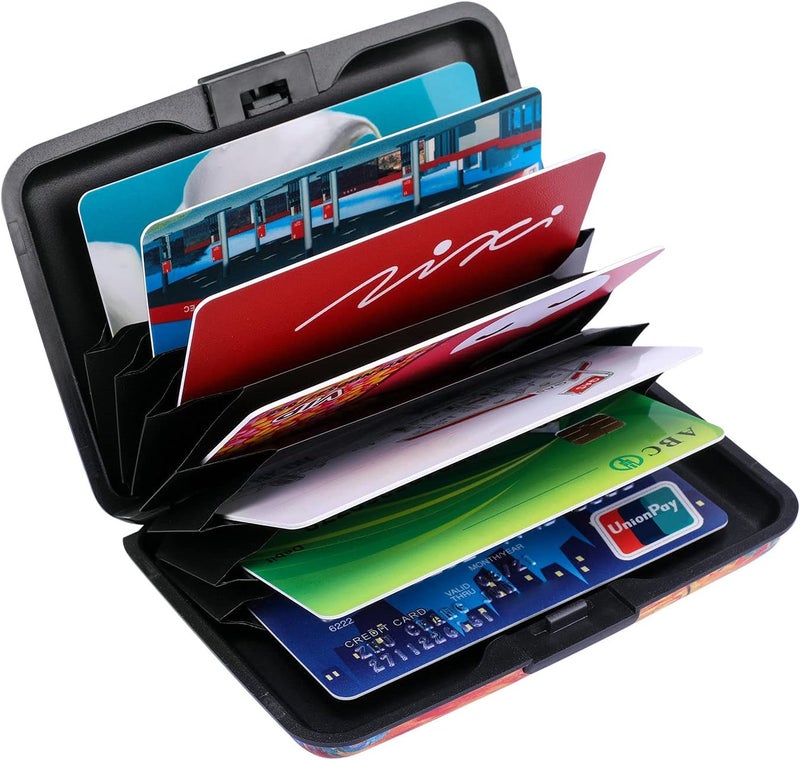 ELFISH Mini RFID Aluminum Wallet Credit Cards Holder Business Card Case Metal ID Case for Men Women (Boat) - Image 5