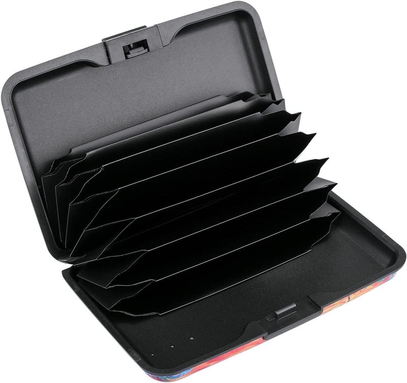 ELFISH Mini RFID Aluminum Wallet Credit Cards Holder Business Card Case Metal ID Case for Men Women (Boat) - Image 2