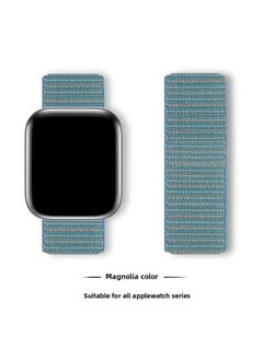 مناسب لحزام Iwatch1-s9 الخفيف بالنعناع/المحيط الأزرق من النايلون مع شريط فيلكرو لساعة Apple - اللون: 41# أزرق أقحوان - المواصفات: 42/44/45/49 ملم
