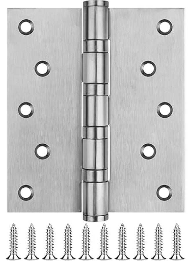 2 Pack Door Hinge, Stainless Steel Hinges for Home and Room Doors (5 Inch Hinge) - Image 2