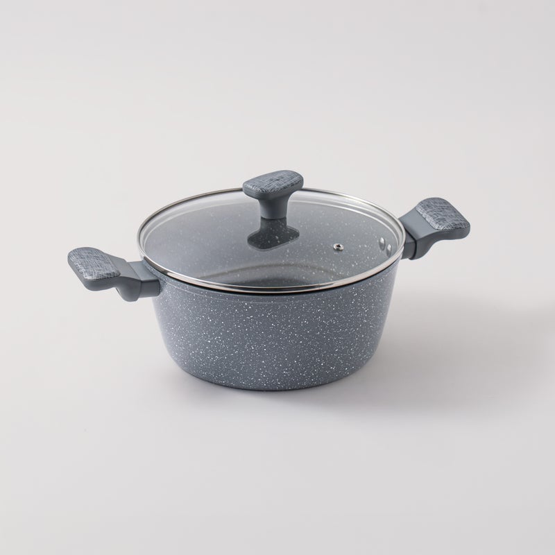 ألبرتو طقم قدور 7 قطع ألومنيوم، رمادي - Image 3