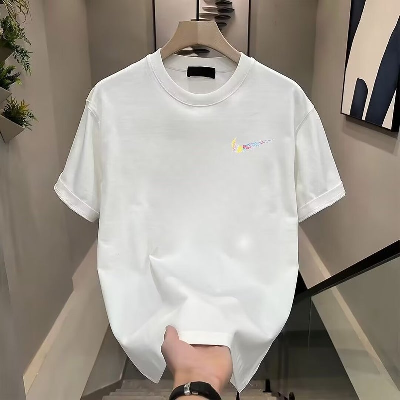 Short-Sleeved T-Shirt Men'S Ins Trendy Brand Hip-Hop Style Round Neck Bottoming Shirt Top Summer - Image 5