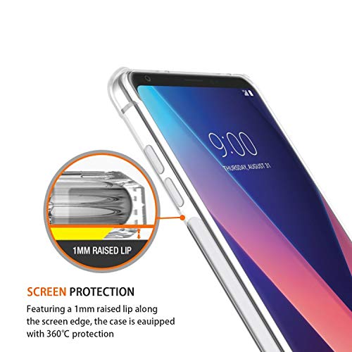 Plus Ultra Clear Slim Shockproof Anti-Slip Grip Soft Transparent Back Cover Case for LG V30+ (LG V30Plus) - Image 3
