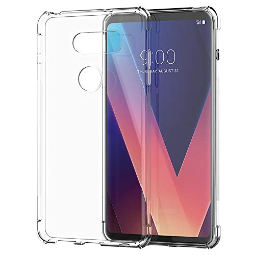Plus Ultra Clear Slim Shockproof Anti-Slip Grip Soft Transparent Back Cover Case for LG V30+ (LG V30Plus) - Image 2