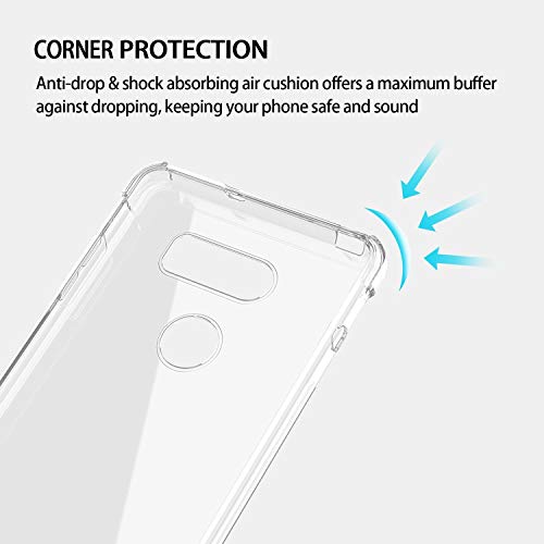Plus Ultra Clear Slim Shockproof Anti-Slip Grip Soft Transparent Back Cover Case for LG V30+ (LG V30Plus) - Image 5