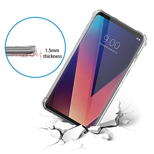 Plus Ultra Clear Slim Shockproof Anti-Slip Grip Soft Transparent Back Cover Case for LG V30+ (LG V30Plus) - Image 4