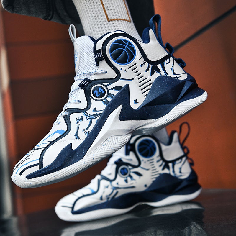 Plus Size 33-47 Basketball Shoes Men'S High-Top Big Children'S Sneaker Practical Concrete Training Shoes For Primary And Secondary School Students - Image 2