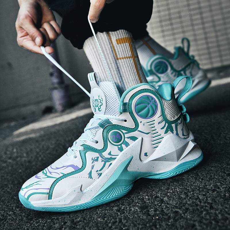 Plus Size 33-47 Basketball Shoes Men'S High-Top Big Children'S Sneaker Practical Concrete Training Shoes For Primary And Secondary School Students - Image 4