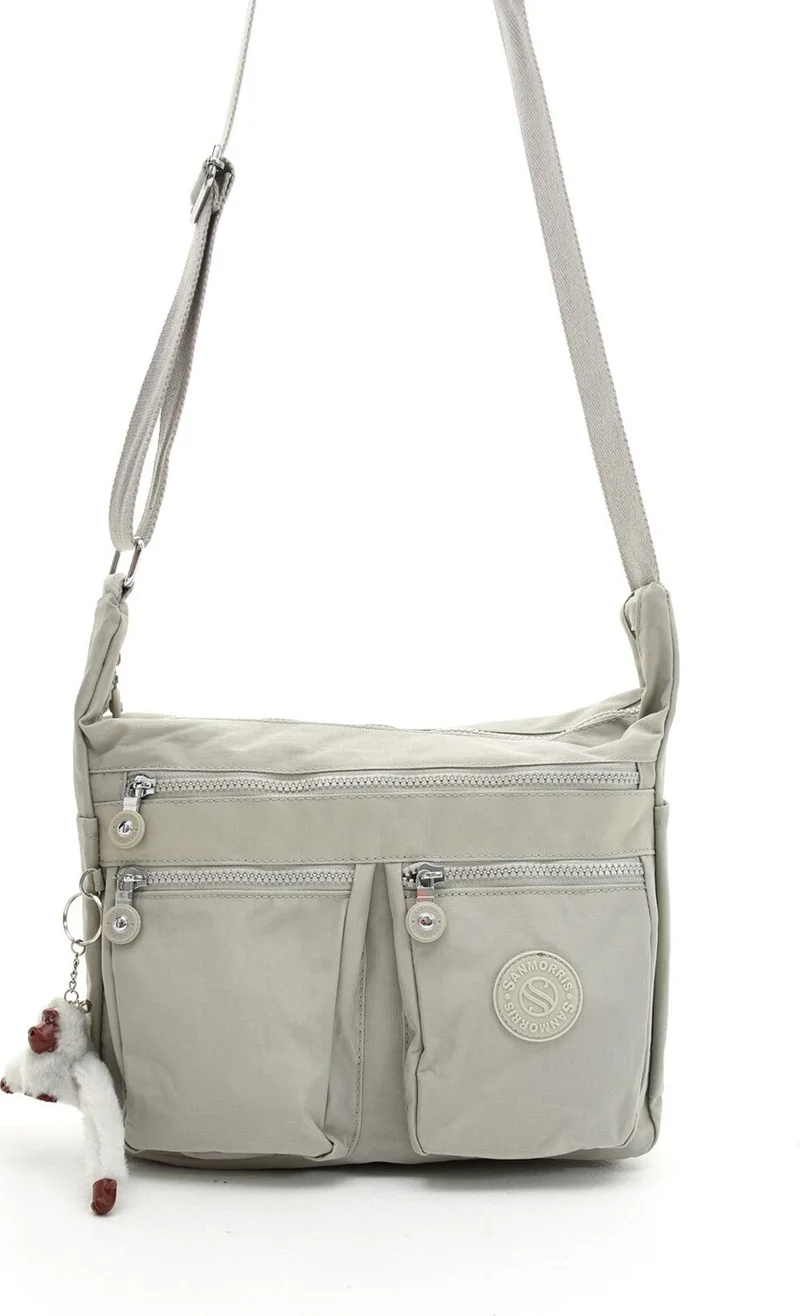 Sanmorris Women's Large Size Waterproof Parachute Fabric Shoulder Bag with Compartments