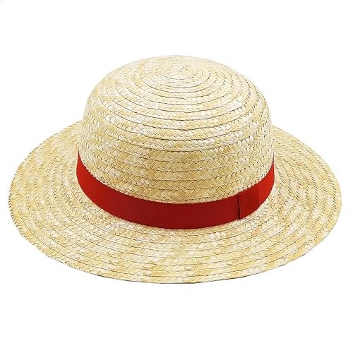 Memfish Straw Hat Halloween Party Yellow Strawhats with String Summer Beach Hats Performance Props for Youth Men Women