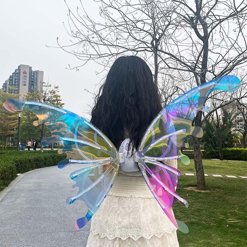 Electric Butterfly Wings Back Decoration Night Market Luminous Girl Toy Internet Celebrity Children'S Angel Moves Elf Wings Gift - Image 5